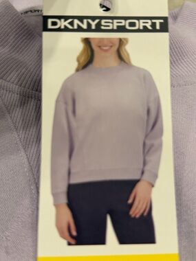 DKNY SPORT OVERSIZED SWEATSHIRT PURPLE 23” PTP S